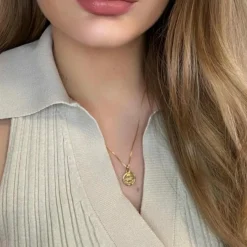 Médaille Amour Or Jaune 18k & Diamant
