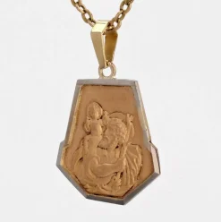 Médaille ancienne 3 ors Saint Christophe