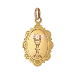 Médaille ancienne Calice or jaune