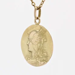 Médaille ancienne en or Marianne et Coq