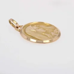 Médaille ancienne or jaune Vierge Marie