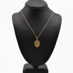 Médaille ancienne or jaune Vierge à l'Enfant Vernon