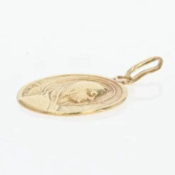 Médaille ancienne or jaune Vierge auréolée
