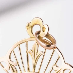 Médaille ancienne or rose Vierge auréolée