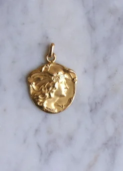 Médaille Art Nouveau Becker sur or