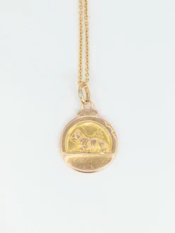 Médaille Art nouveau en or jaune