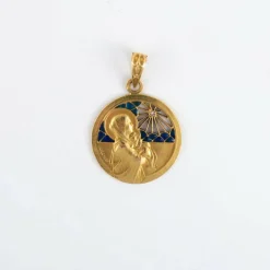 Médaille Art Nouveau Liegault diamant et émail plique à jour