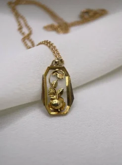Médaille Art Nouveau/Art Déco Or Jaune Perle Fine
