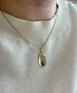 Médaille Art Nouveau/Art Déco Or Jaune Perle Fine