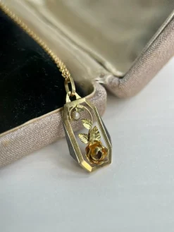 Médaille Art Nouveau/Art Déco Or Jaune Perle Fine
