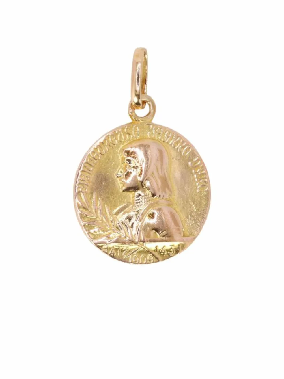 Médaille bienheureuse Jeanne d'Arc or jaune