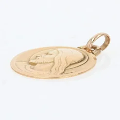 Médaille Christ en or rose