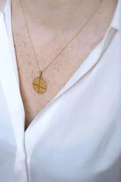 Médaille Chrétienne Art Déco or jaune