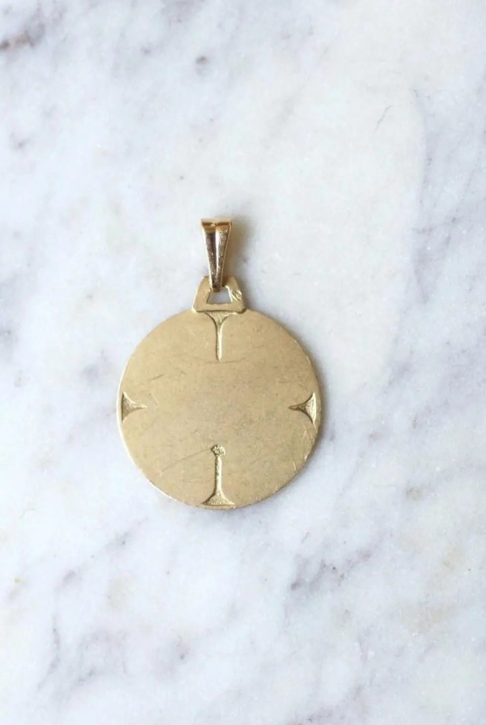 Médaille Chrétienne Art Déco or jaune