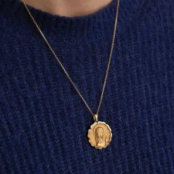 Médaille ciselée Vierge de profil