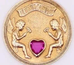Médaille d’amour « Il bat pour toi » cœur en rubis