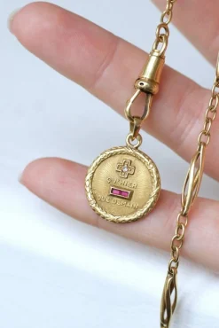 Médaille d'amour ancienne AUGIS or jaune