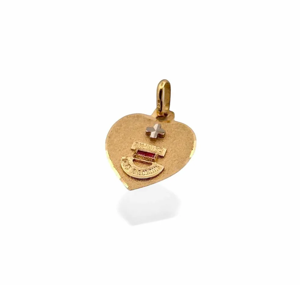 Médaille d’amour coeur 2 ors