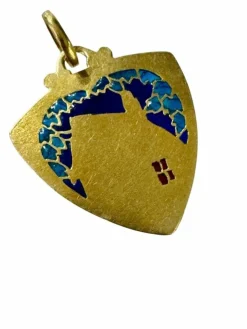 Médaille d'Amour- une Chaumière et un Coeur, or et émail