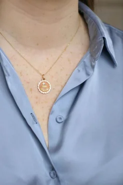 Médaille d'amour vintage A.AUGIS en or rose