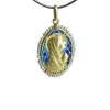 Médaille de baptême en or émail et perles