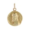 Médaille de baptême or jaune Christ Catacombes signée Becker