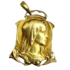 Médaille de la Vierge en or jaune signée DROPSY