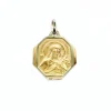 Médaille de la vierge en or rose et blanc