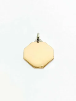Médaille de la vierge en or rose et blanc