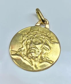 Médaille du Christ en or jaune 18 carats
