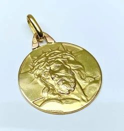 Médaille du Christ en or jaune 18 carats