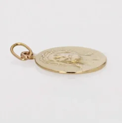 Médaille du Christ or jaune signée E.Dropsy
