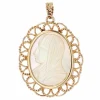 Médaille en nacre et sa monture en or rose