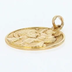 Médaille en or jaune Saint Christophe