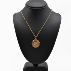 Médaille en or rose Vierge Marie auréolée