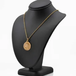 Médaille en or rose Vierge Marie auréolée