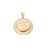 Médaille motif floral décor rayonnant
