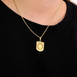 Médaille Or Jaune Art-Nouveau Vierge Marie