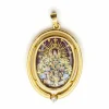 Médaille Or jaune Email de la Vierge de Montserrat