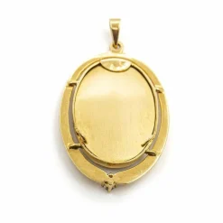 Médaille Or jaune Email de la Vierge de Montserrat