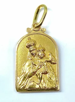 Médaille or jaune Sacré coeur / Vierge à l’enfant