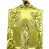 Médaille or jaune Vierge et Christ, signée BOUIX