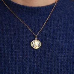 Médaille or jaune Vierge Marie