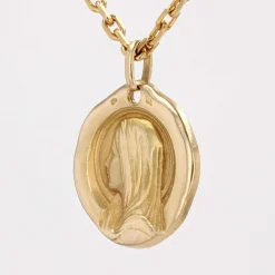 Médaille or jaune Vierge Marie Augis