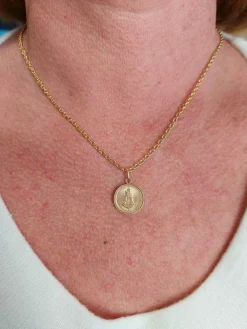 Médaille or rose notre dame de la délivrande