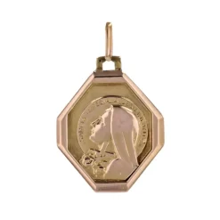 Médaille or rose Sainte Thérèse