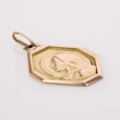 Médaille or rose Sainte Thérèse