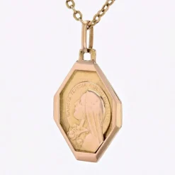 Médaille or rose Sainte Thérèse