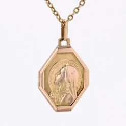 Médaille or rose Sainte Thérèse