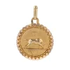 Médaille or rose signe taureau